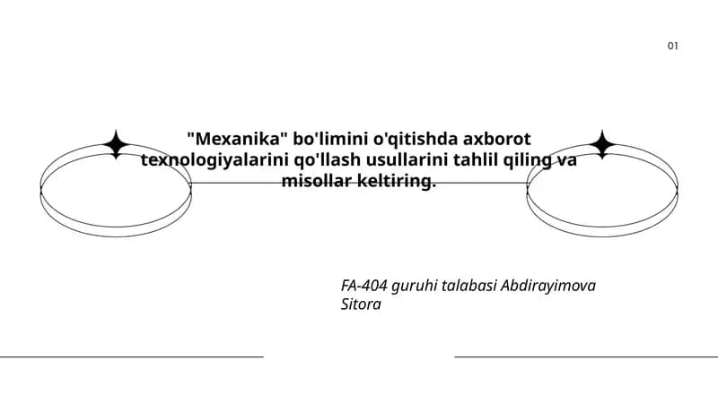 Interaktiv simulatsiyalar va animatsiyalar yordamida mexanika darslarini o'tkazish