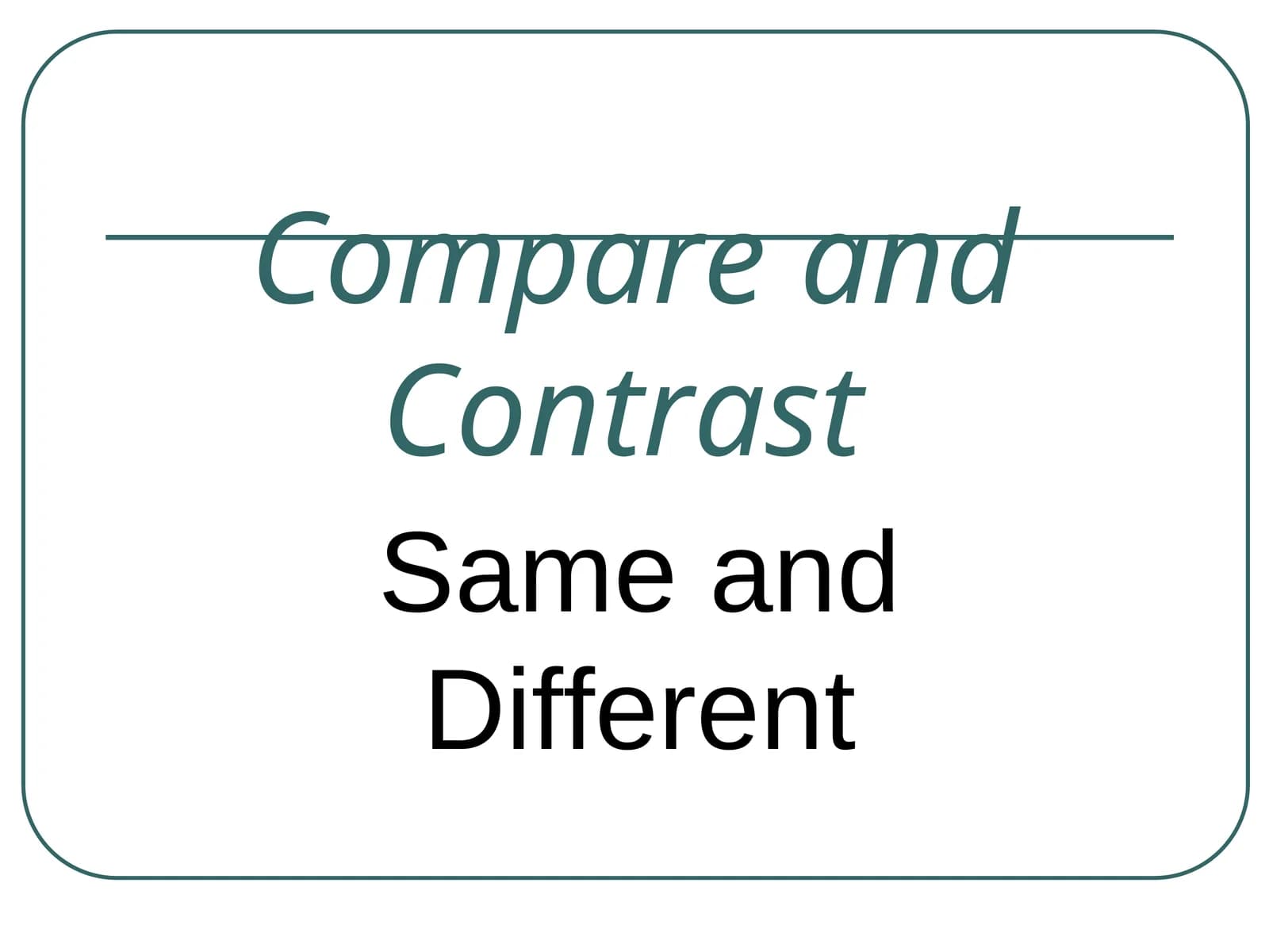 Mavzu: Compare and Contrast