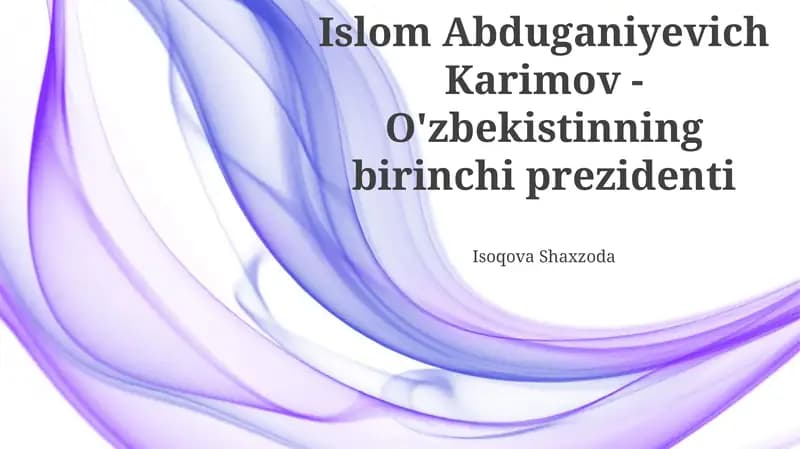 Islom Abduganiyevich Karimov