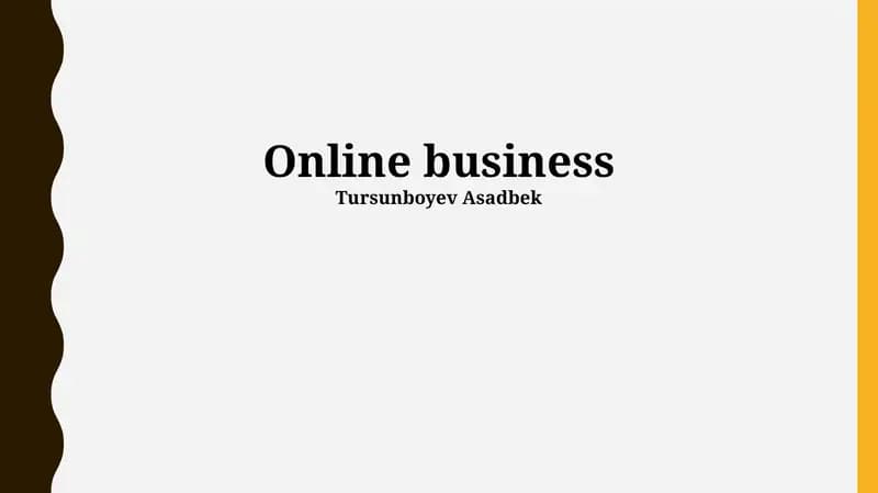 Online business