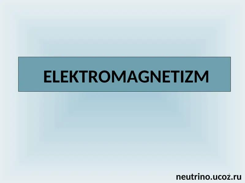 ELEKTROMAGNETIZM