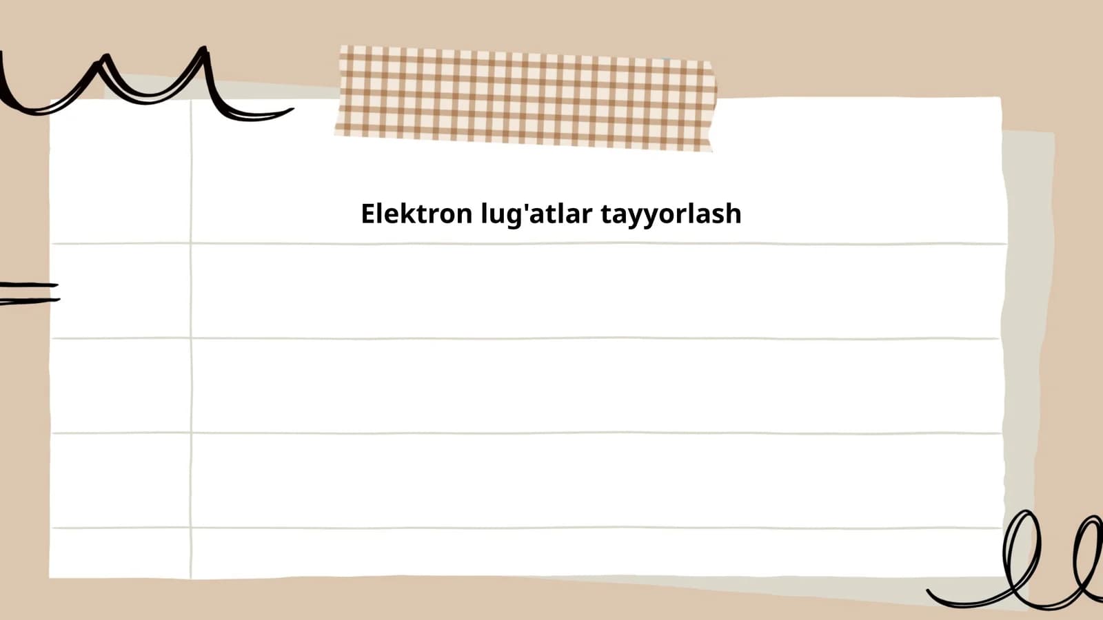 Elektron lug'atlar tayyorlash