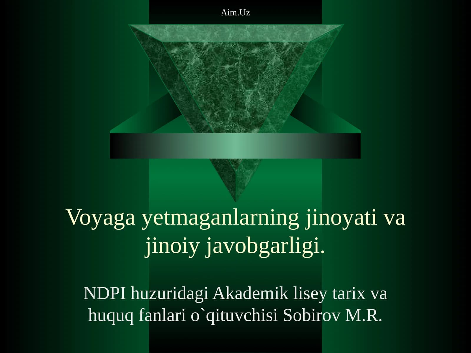 Voyagayetmaganlarning jinoiyat va jinoiy javobgarligi