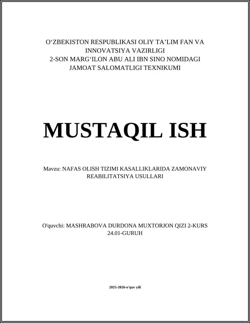 MUSTAQIL ISH