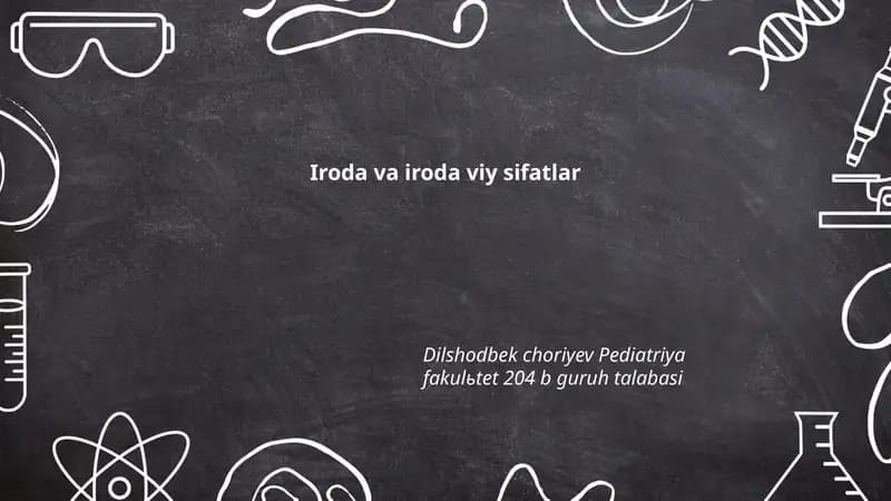 Iroda va iroda viy sifatlar
