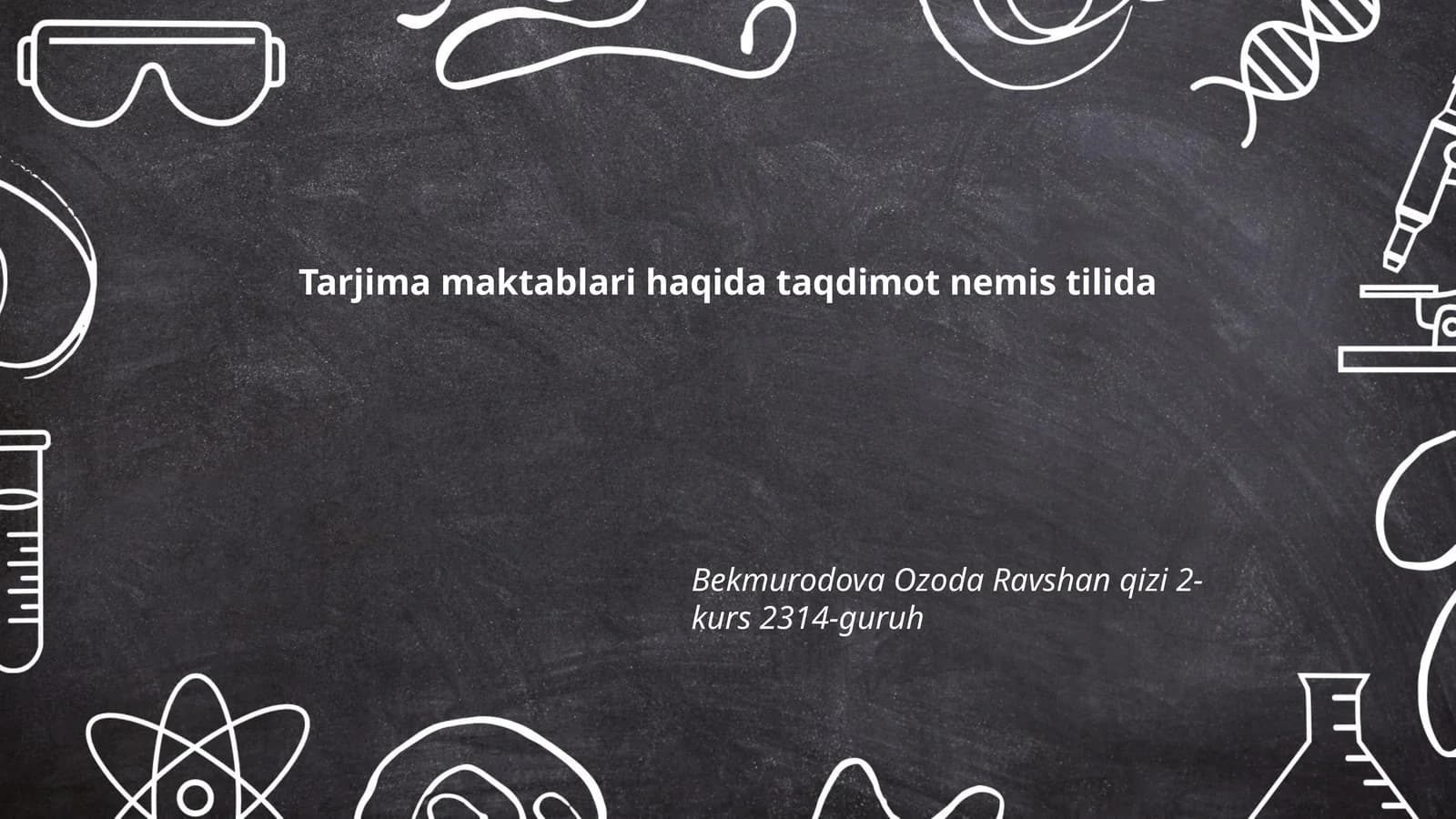 Tarjima maktablari haqida taqdimot nemis tilida