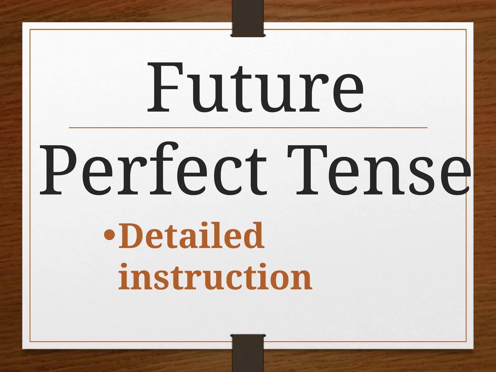 Future Perfect Tense
