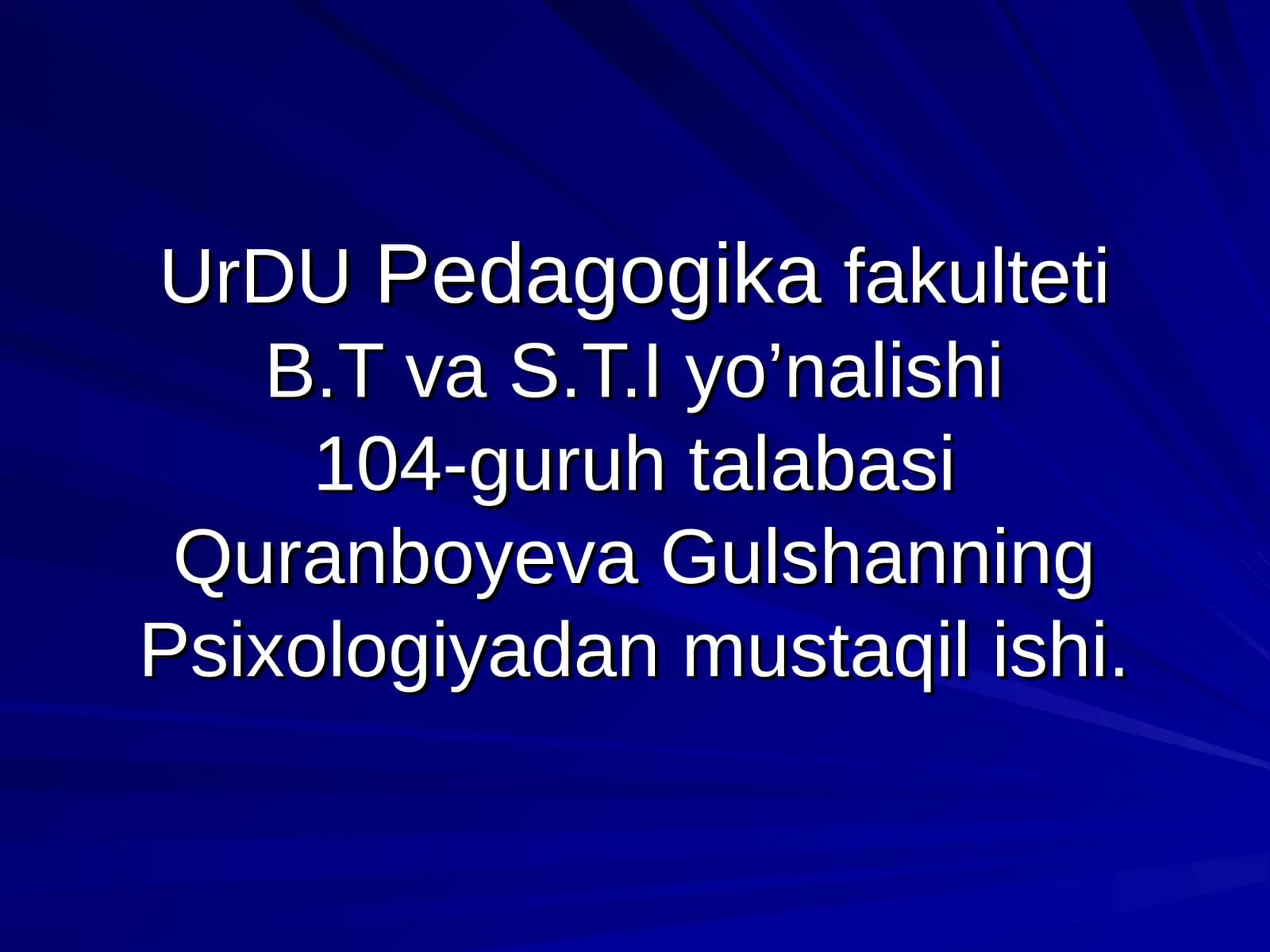 MOTIVATSIYANI O’RGANISHGA OID ASOSIY TUSHUNCHALAR