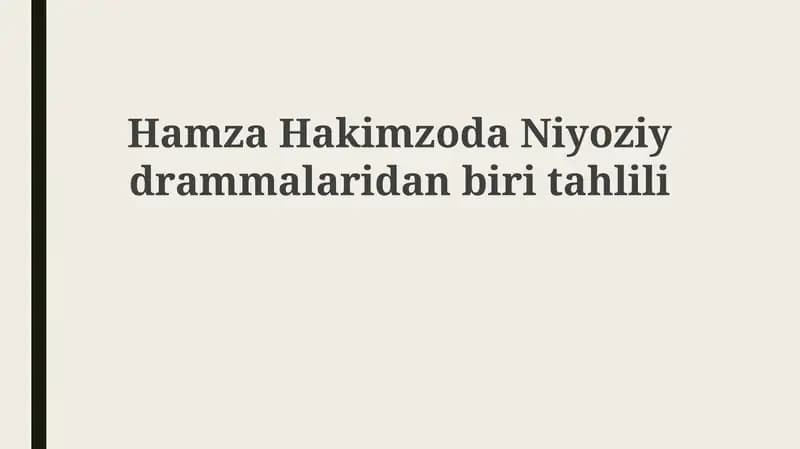 Hamza Hakimzoda Niyoziydrammalari
