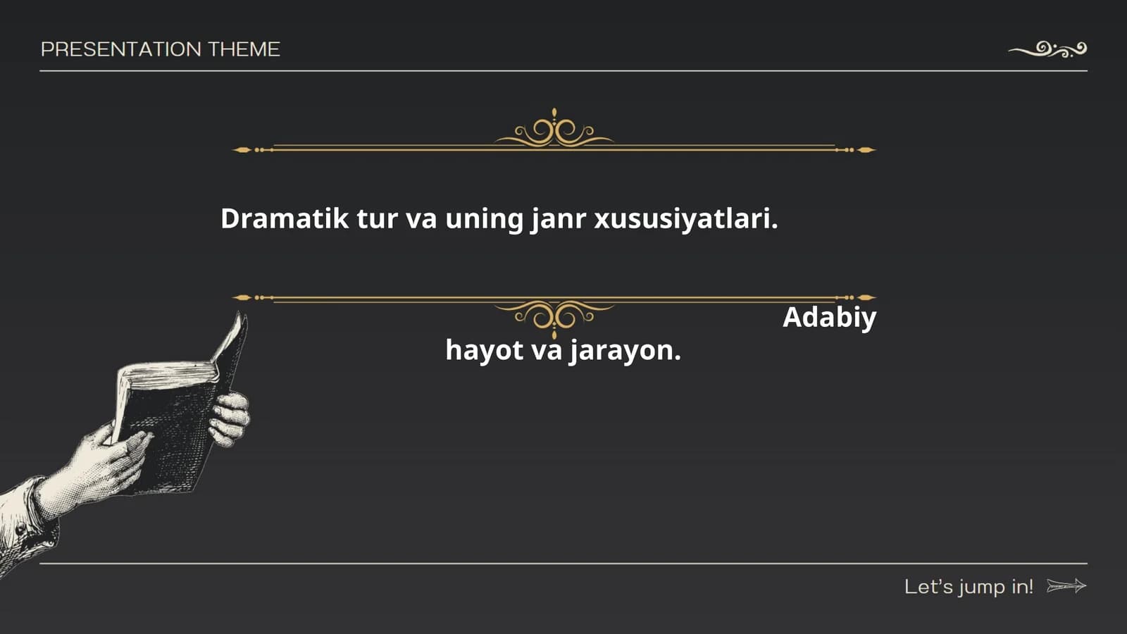 Dramatik tur va uning janr xususiyatlari