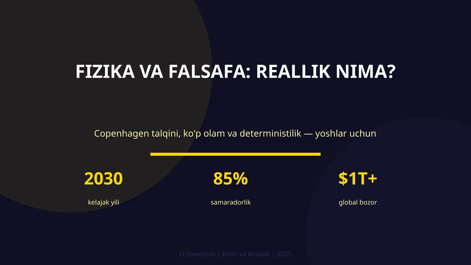 FIZIKA VA FALSAFA: REALLIK NIMA?