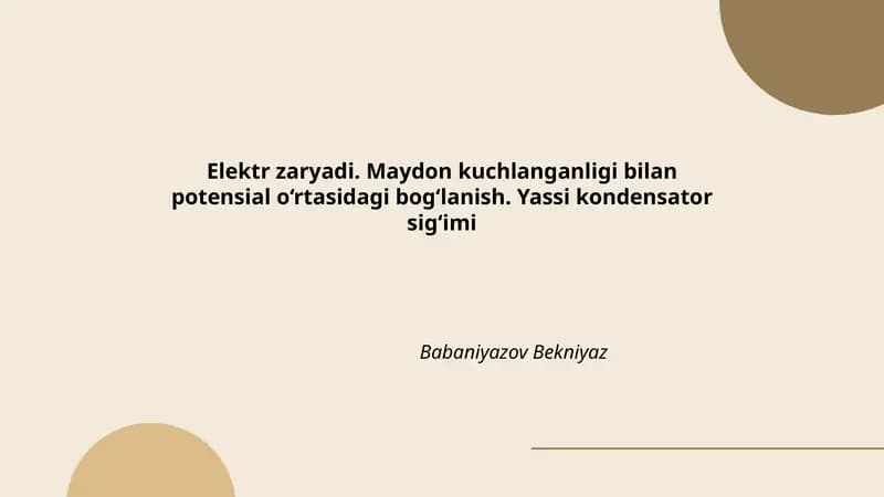 Elektr zaryadi
