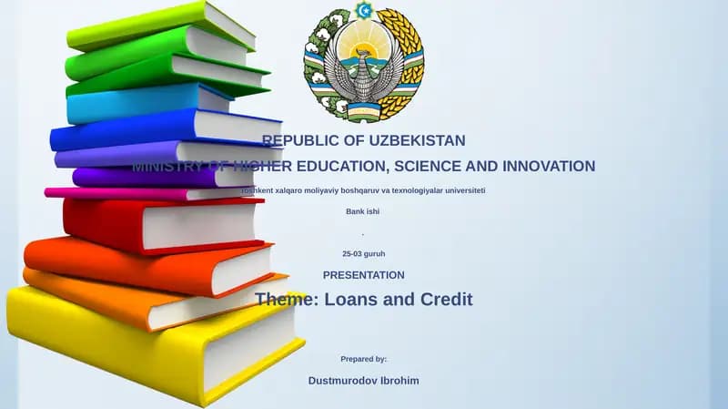 Loans and Credit