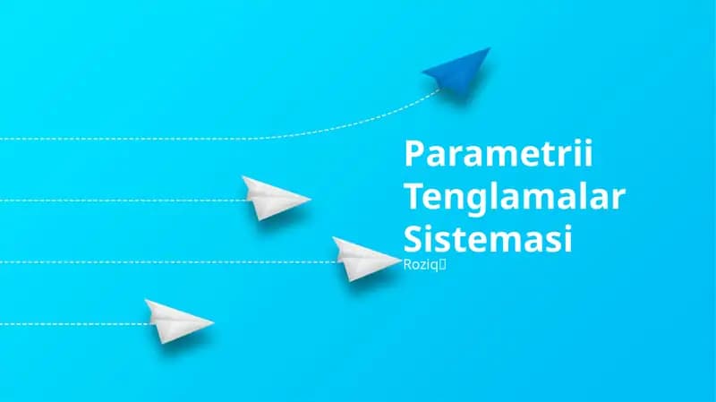 Parametrii Tenglamalar Sistemasi