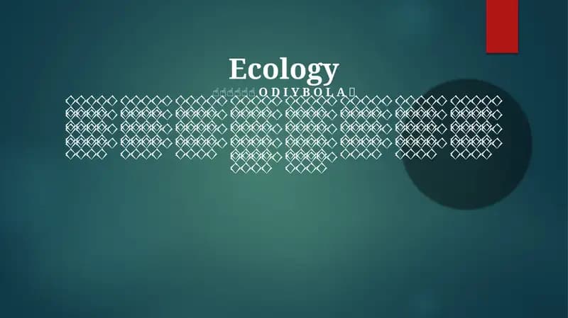 Ekologiya
