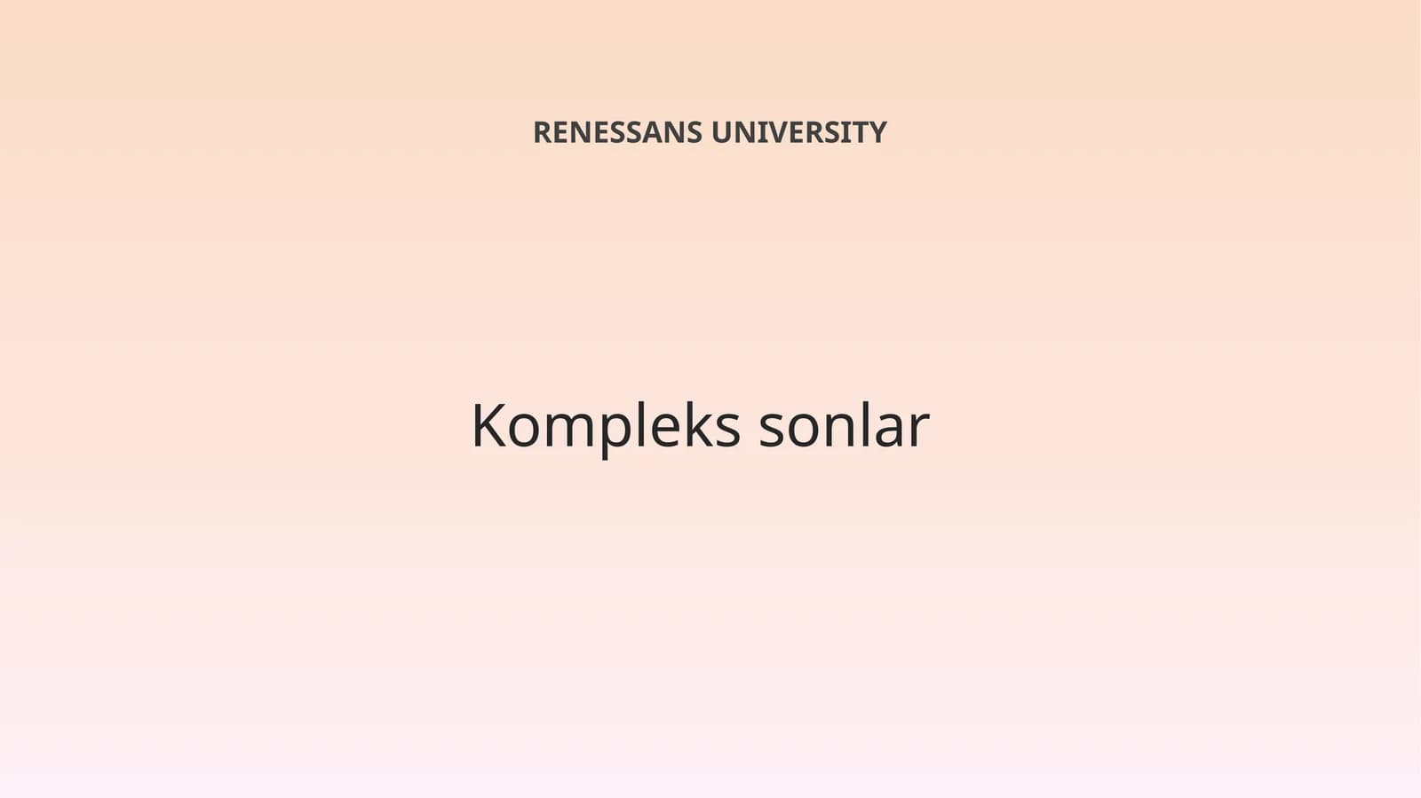 Kompleks sonlar