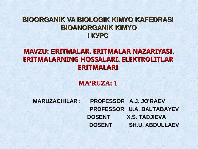 BIOANORGANIK KIMYO