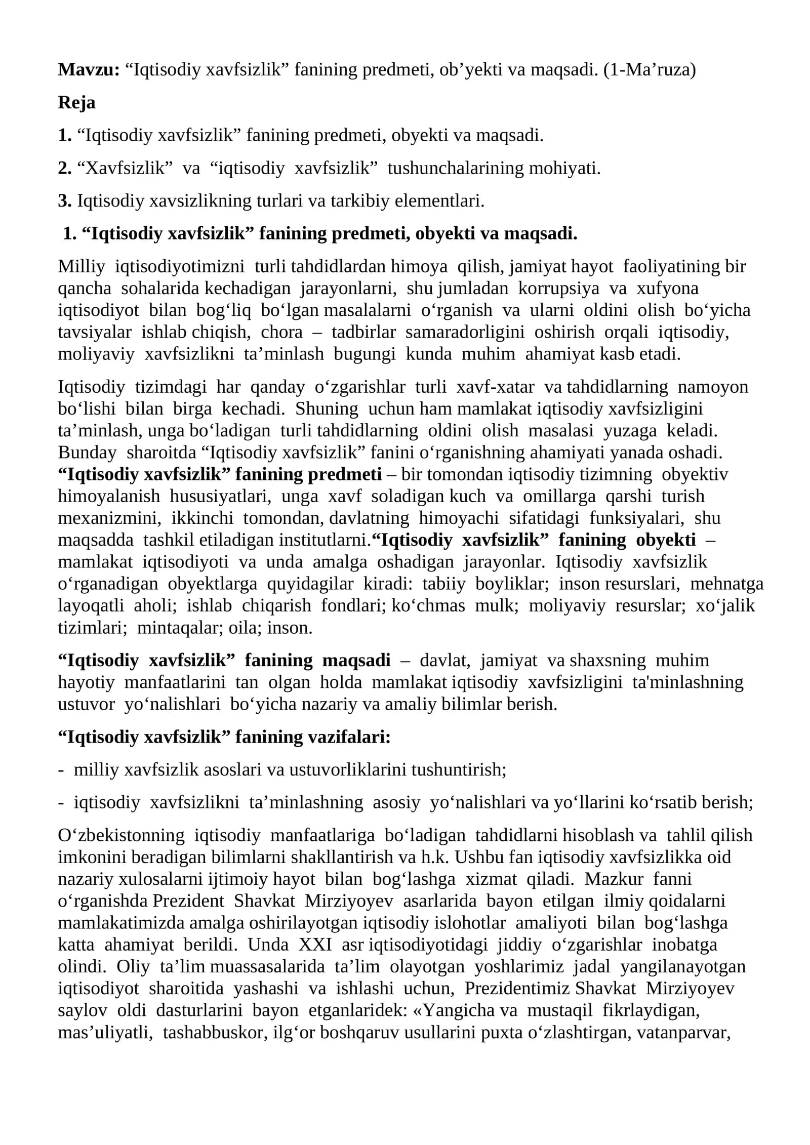 Iqtisodiy xavfsizlik