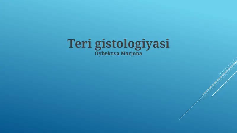 Teri gistologiyasi