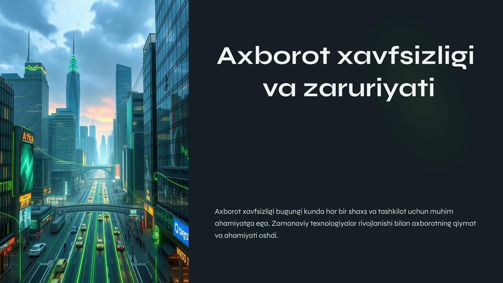 Axborot xavfsizligi va zaruriyati
