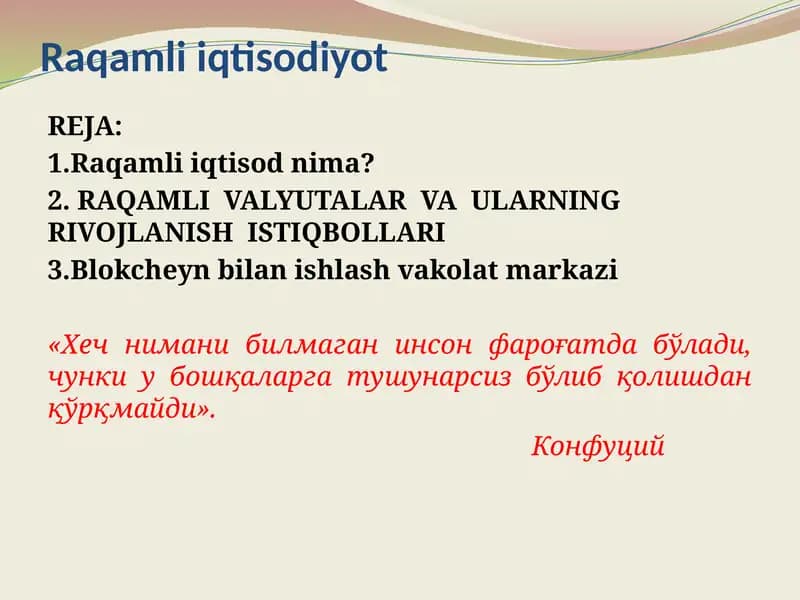 Raqamli iqtisodiyot