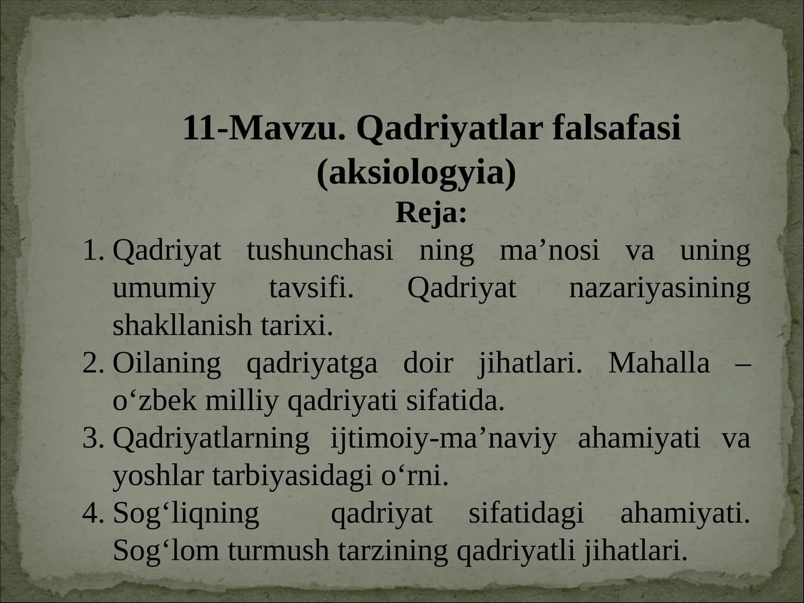 Qadriyatlar falsafasi