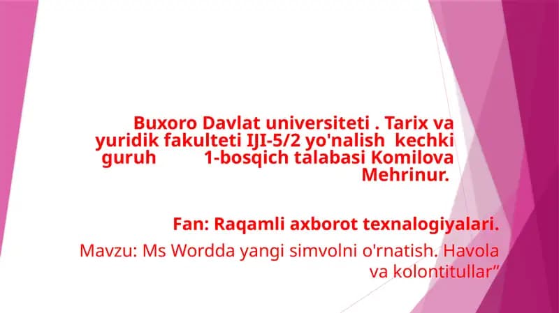 Raqamli axborot texnologiyalari