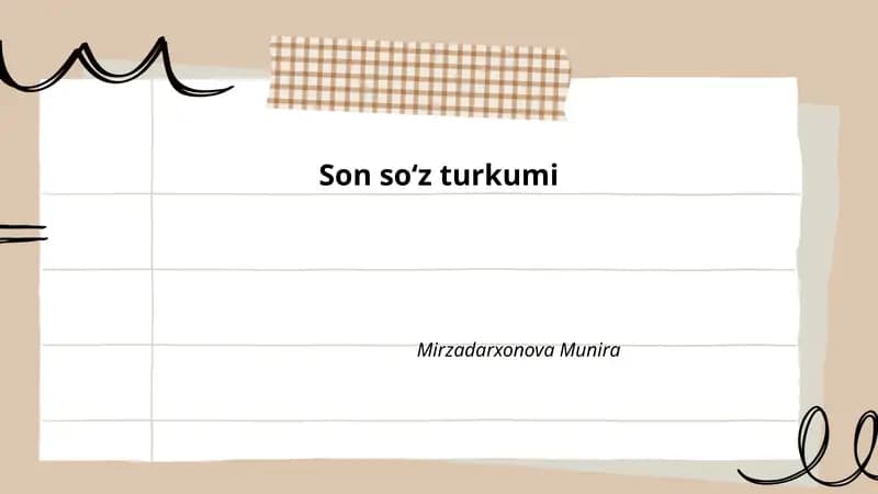 Son soʻz turkumi