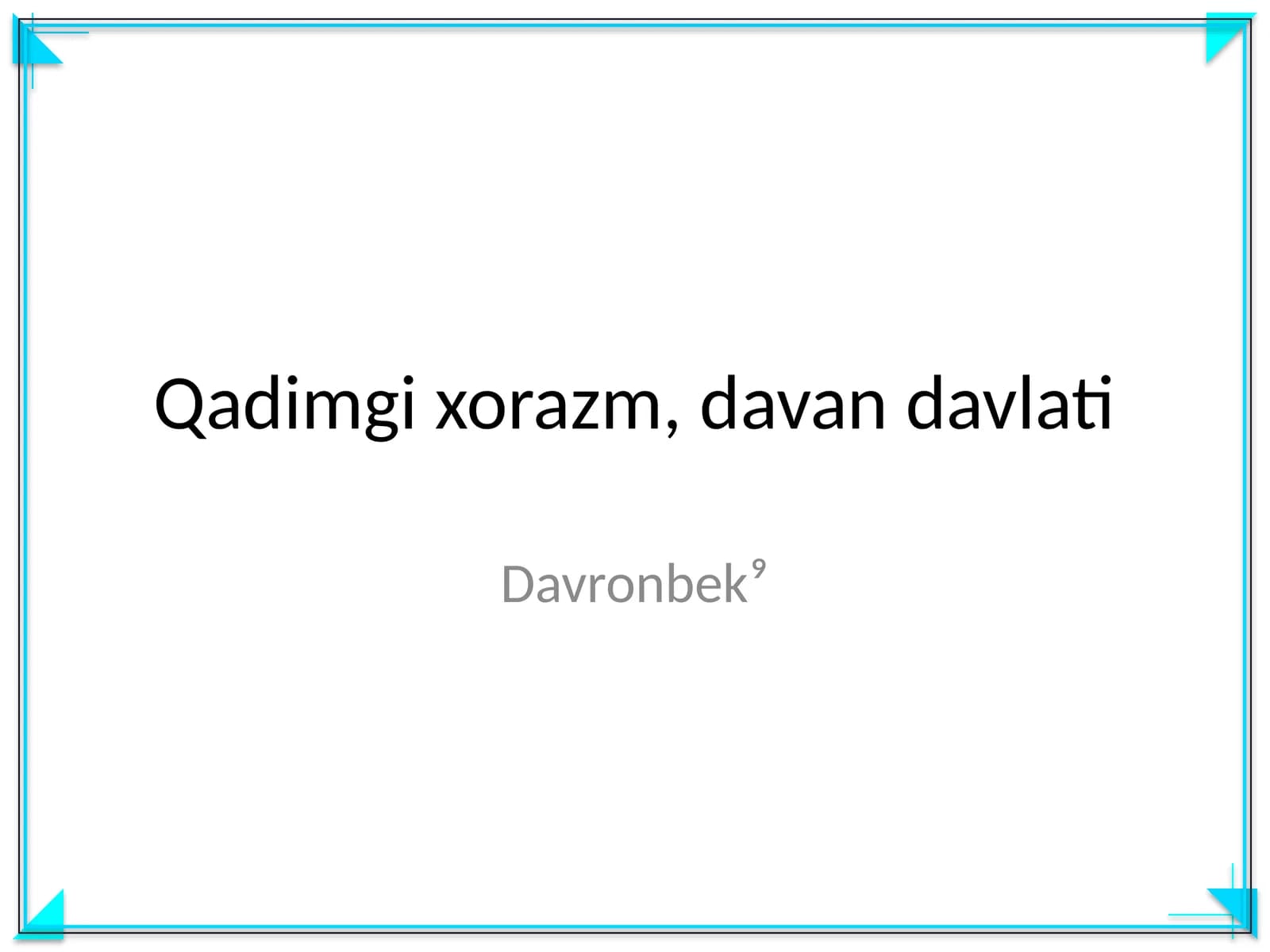 Qadimgi xorazm, davan davlati