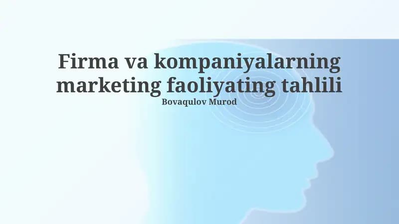 Narxlash strategiyasi va taklifi