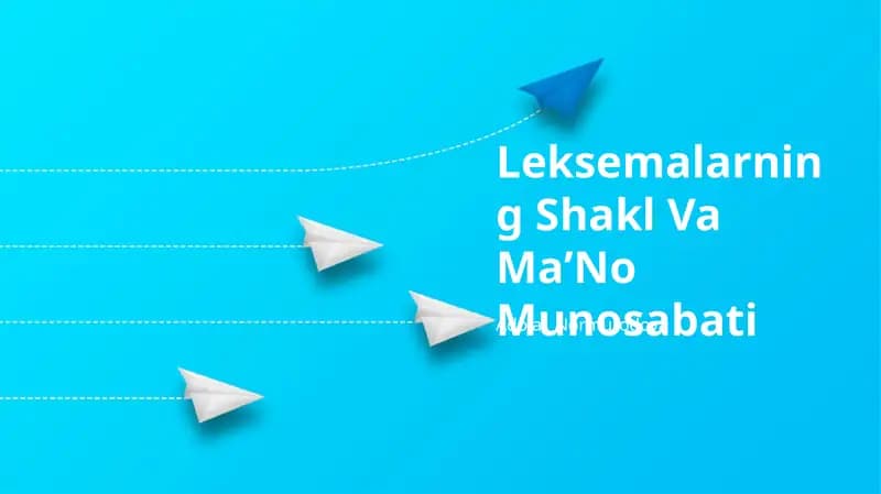 Leksemalarning Shakl Va MaʼNo Munosabati