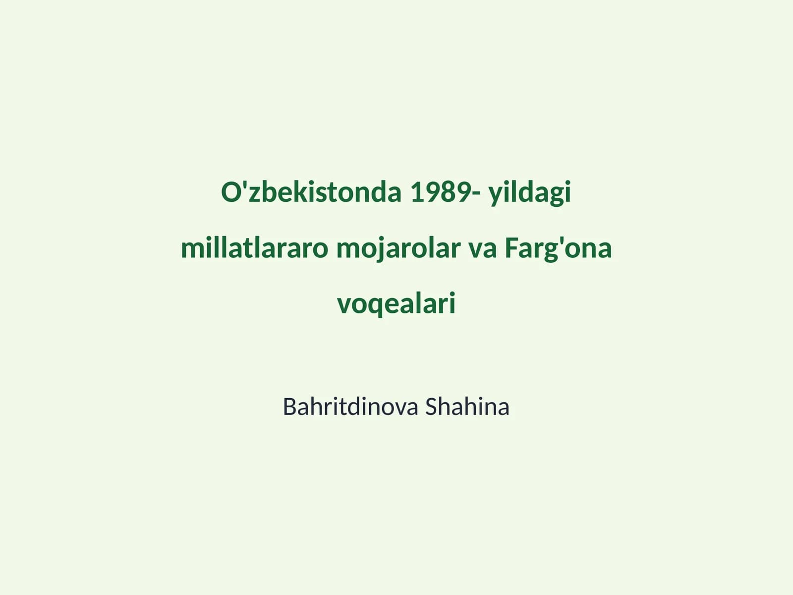 Farg'ona voqealari