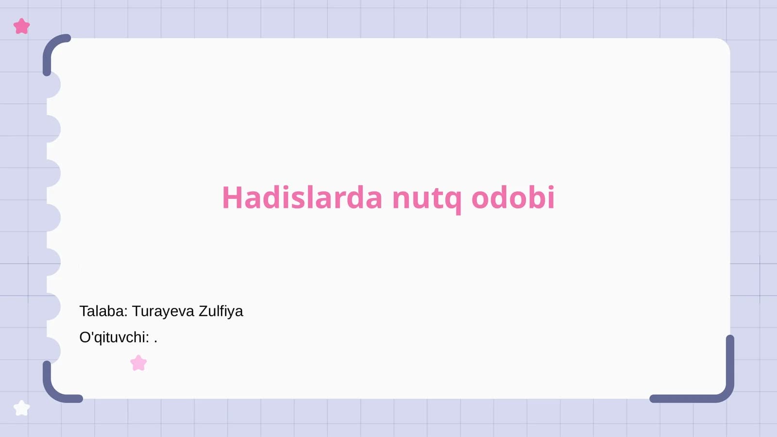 Hadislarda nutq odobi