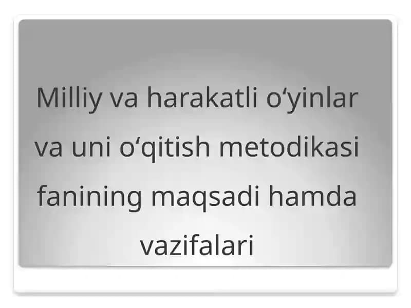 Harakatli O'yinlar