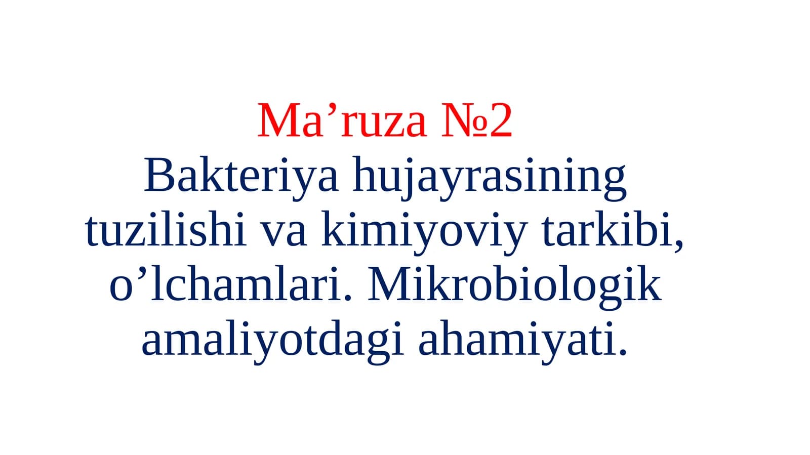 Bakteriya xujayrasining tuzilishi