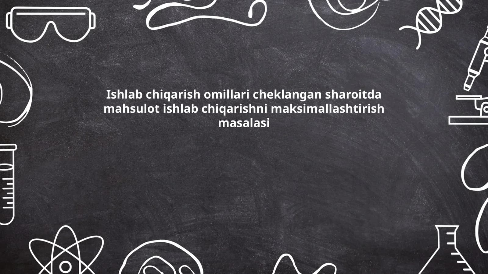 Ishlab chiqarish omillari va ularning cheklovlari