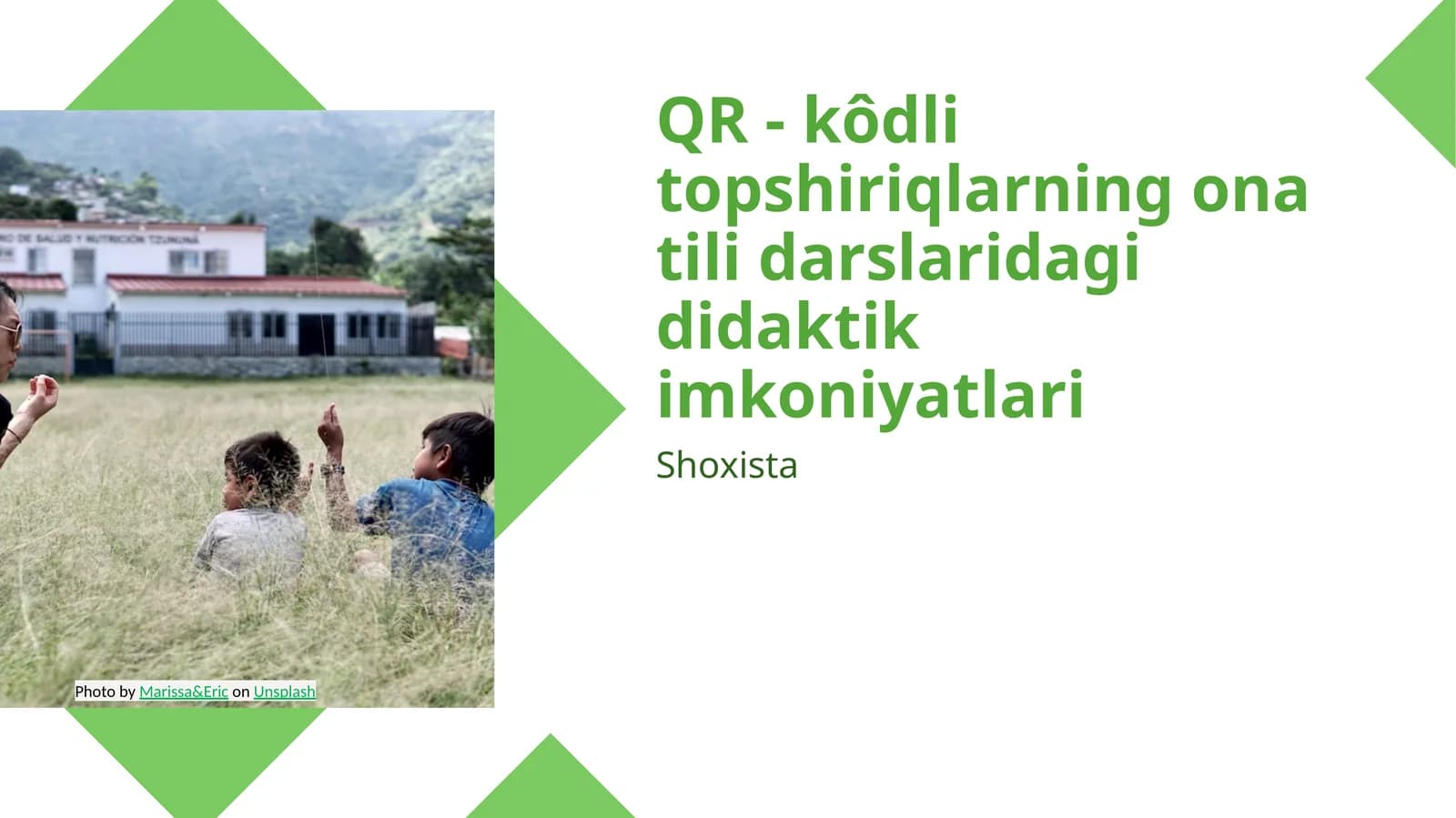QR - kôdli topshiriqlarning ona tili darslaridagi didaktik imkoniyatlari