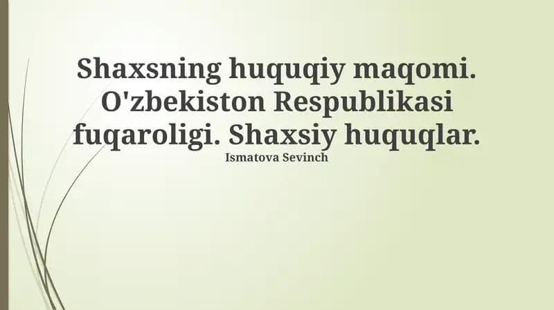 Oʻzbekiston Respublikasining Fuqaroligi