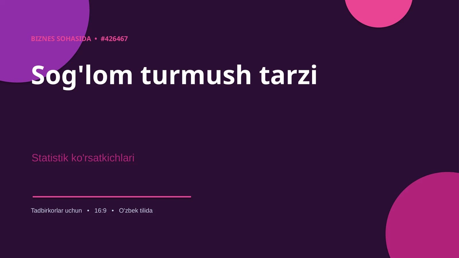 Sog'lom turmush tarzi