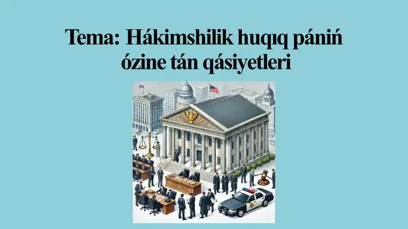 Hákimshilik huqiq pániñ ózine tán qásiyetleri