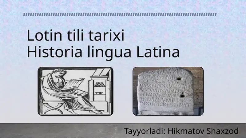 Lotin tili tarixi