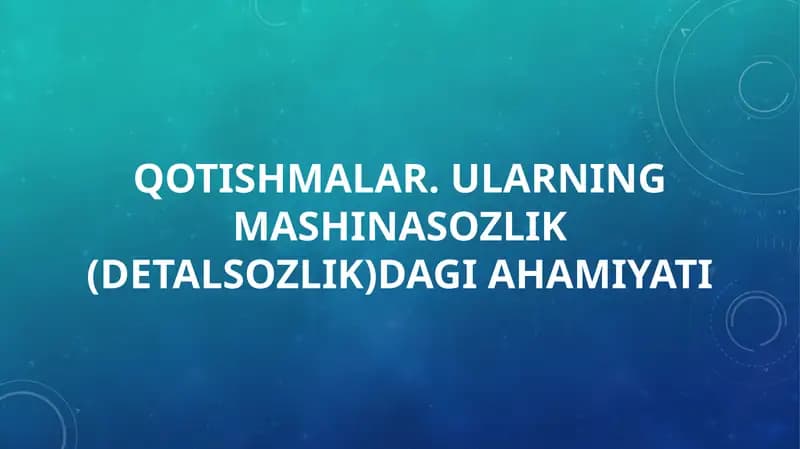 Qotishmalar