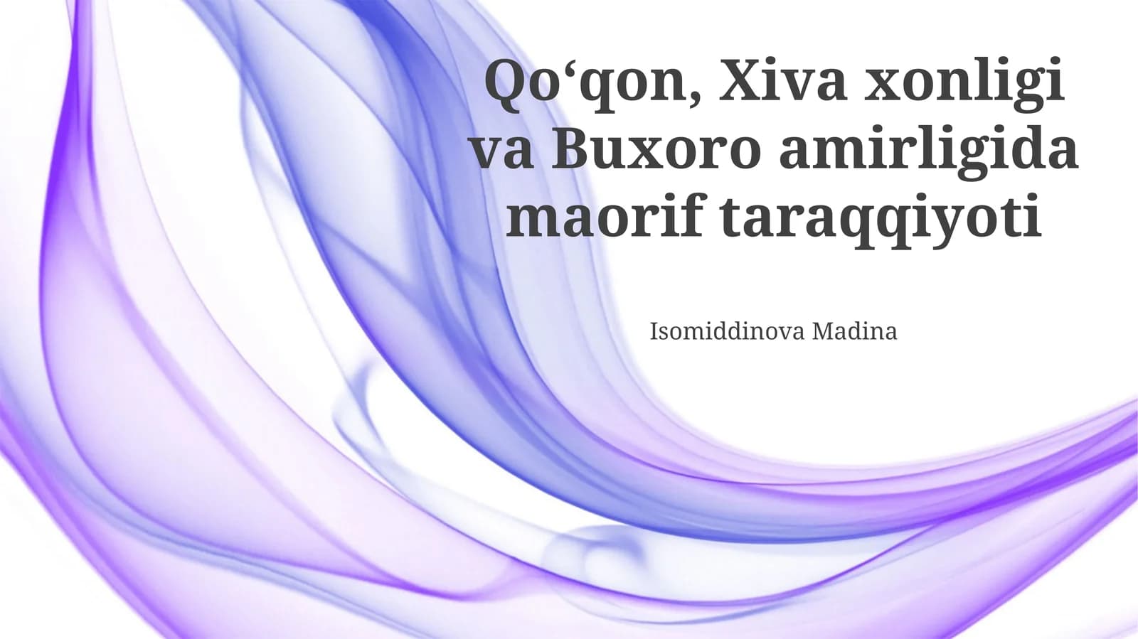 Buxoro Amirligida taʼlimning rivojlanishi