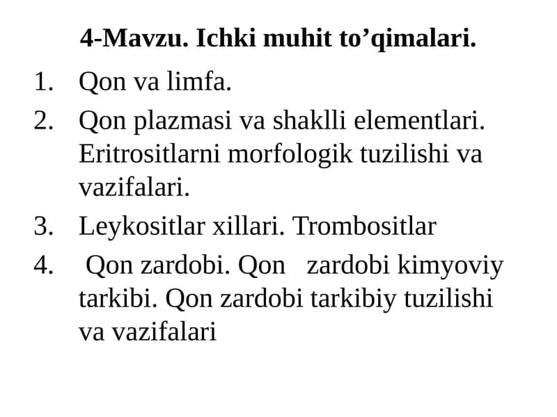 Ichki muhit to’qimalari