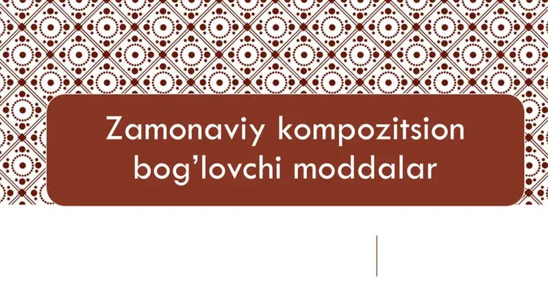 Kompozitsion Materiallarning Tarkibi va Tuzilishi