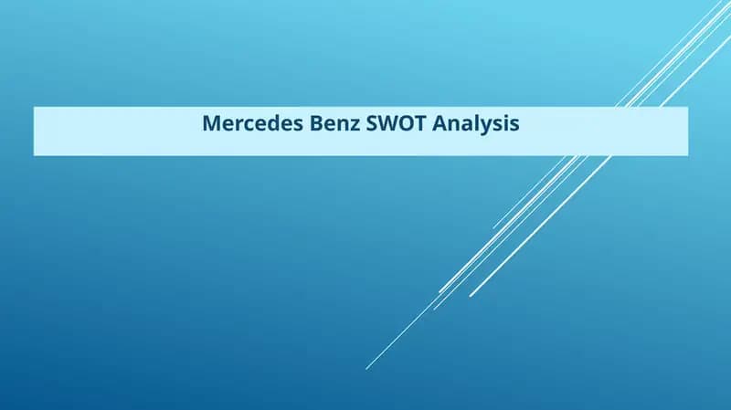 Mercedes Benz SWOT Analysis