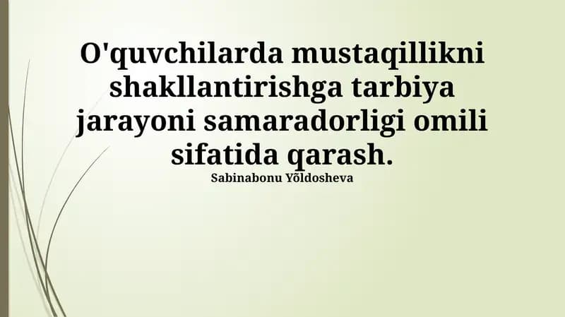 Mustaqil fikrlashni rivojlantirish usullari