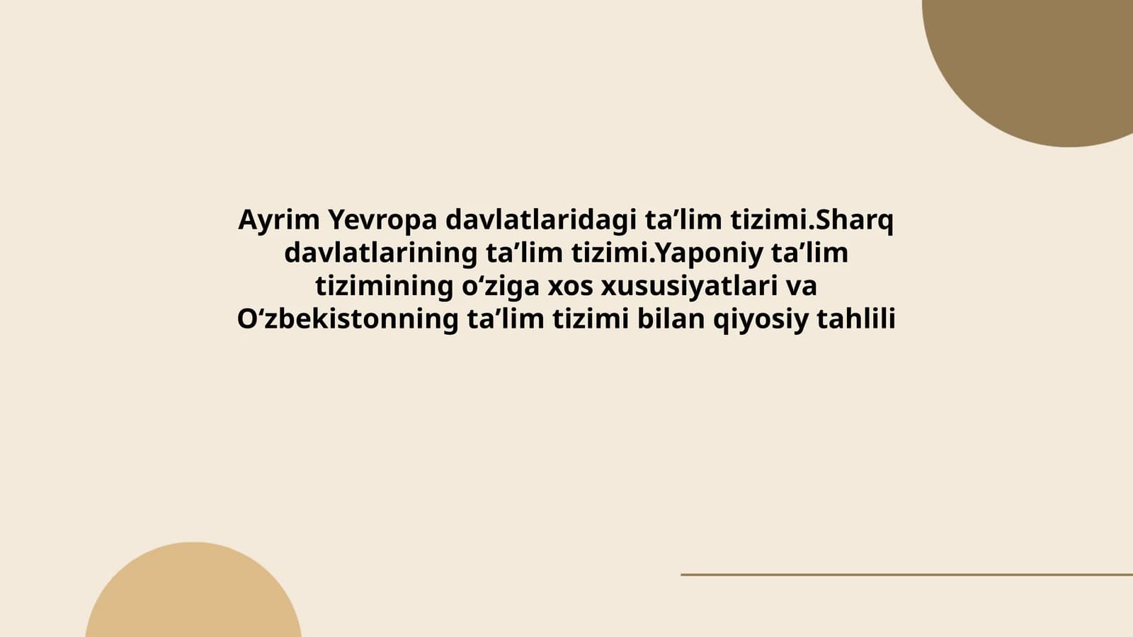 Yevropa, Sharq davlatlarining taʼlim tizimi