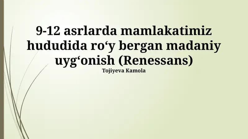 Meʼmorchilikning oʻziga xos xususiyatlari
