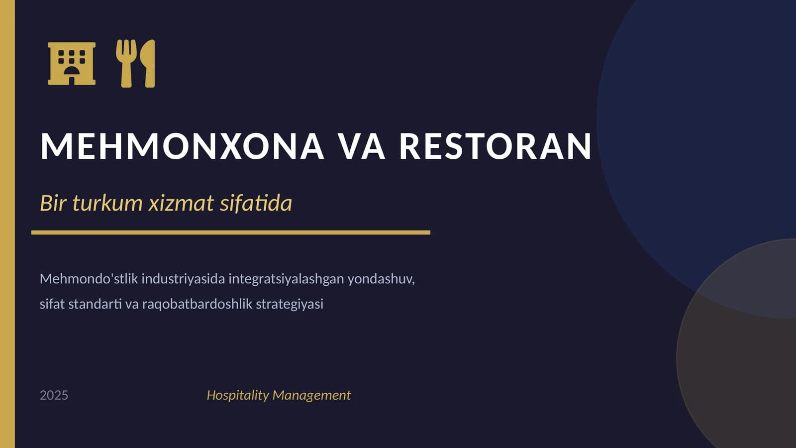 Mehmonxona va Restoran